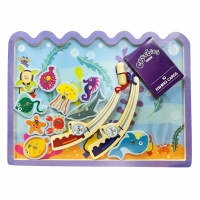Joc magnetic de pescuit CBeebies, pe tabla de lemn, cu 10 figurine de animale, RMS 35-0142